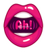 "Ah" Pink Lips Sticker