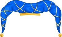Blue & Gold Jester Hat