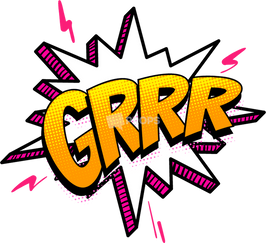 "Grrr" Comic Speech Bubble