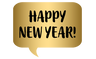 Happy New Year Speech Bubble