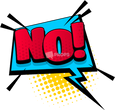 "No" Comic Speech Bubble