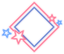 Neon Blue & Red Stars
