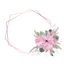 Pink Floral Wedding Frame