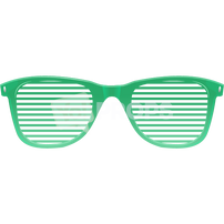 Green Slotted Glasses