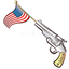 Gun with American Flag
