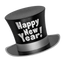 Happy New Year Black Top hat