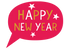Happy New Year Speech Bubble