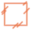 Orange Neon Square Frame