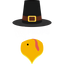 Pilgrim Hat and Turkey Beak