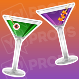 Halloween 2.0 Prop - Candy Corn Martini / Eyeball Martini