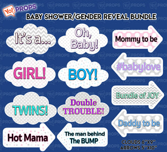 Baby Shower/Gender Reveal Bundle of (6)
