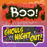 Halloween Sign Prop - Boo/Ghouls Night Out