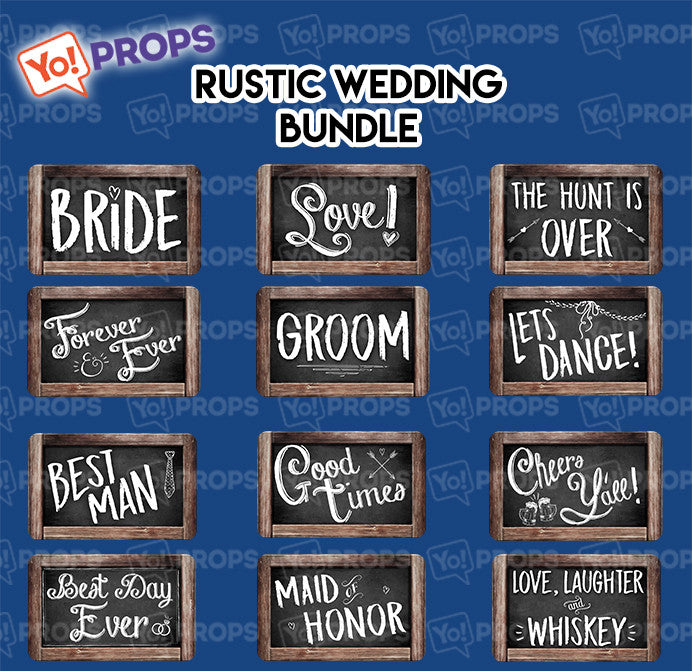 A Set Of (6) Rustic Wedding Bundle