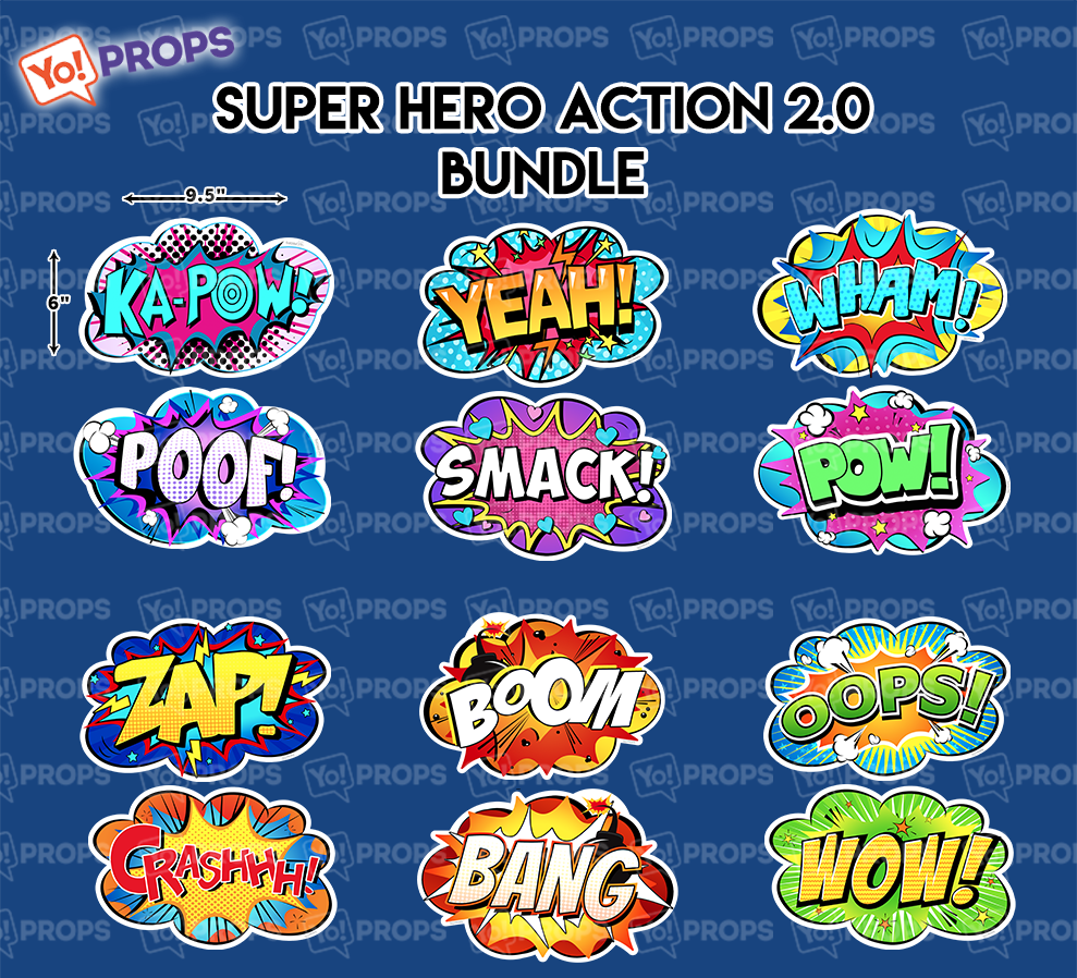 A Set Of (6) Signs – The Super Hero Action 2.0 Bundle