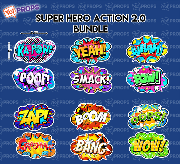 A Set Of (6) Signs – The Super Hero Action 2.0 Bundle