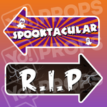 Halloween Sign Prop - Spooktacular/R.I.P