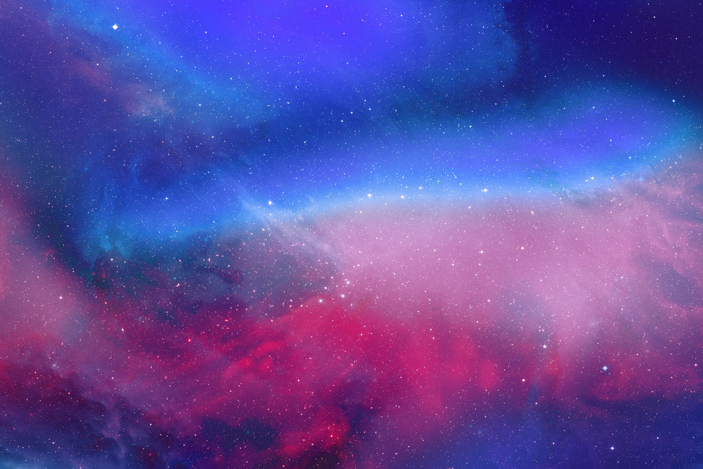 Dark Blue Holographic Space Background