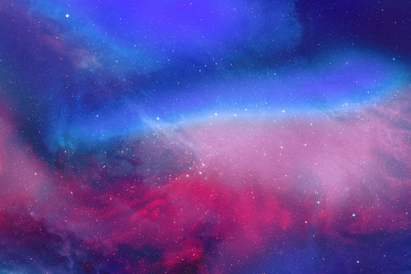 Dark Blue Holographic Space Background