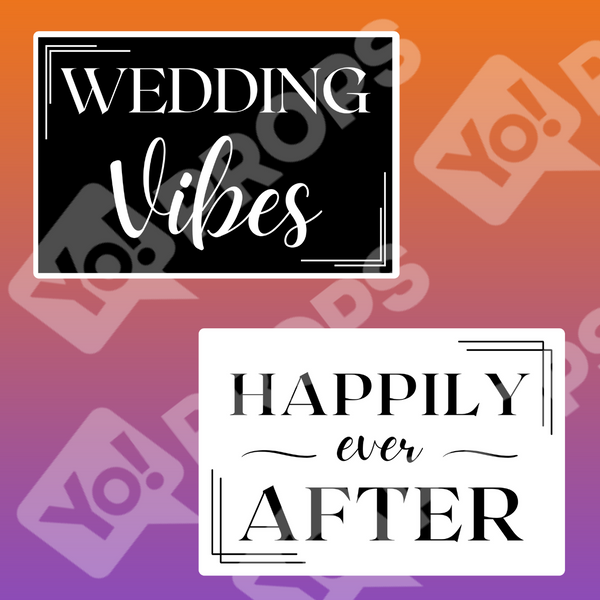 Black Tie Wedding Prop - Wedding Vibes / Happily Ever After