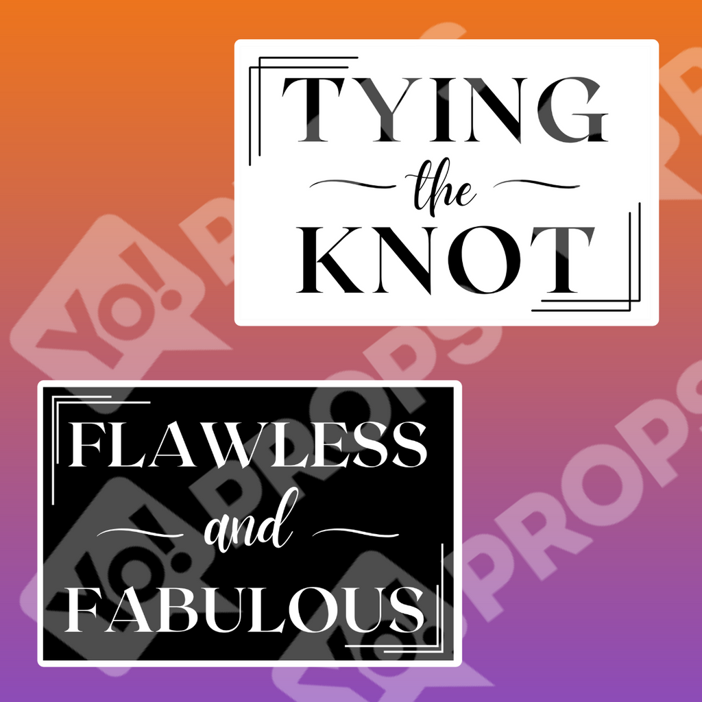 Black Tie Wedding Prop - Tying the Knot / Flawless and Fabulous