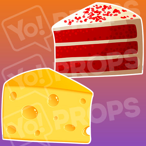 Food prop – Cheese/Red Velvet Cake Slice