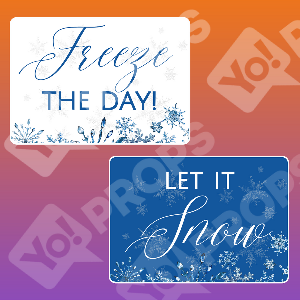 Snowflake Holiday Prop - Freeze the Day / Let is Snow