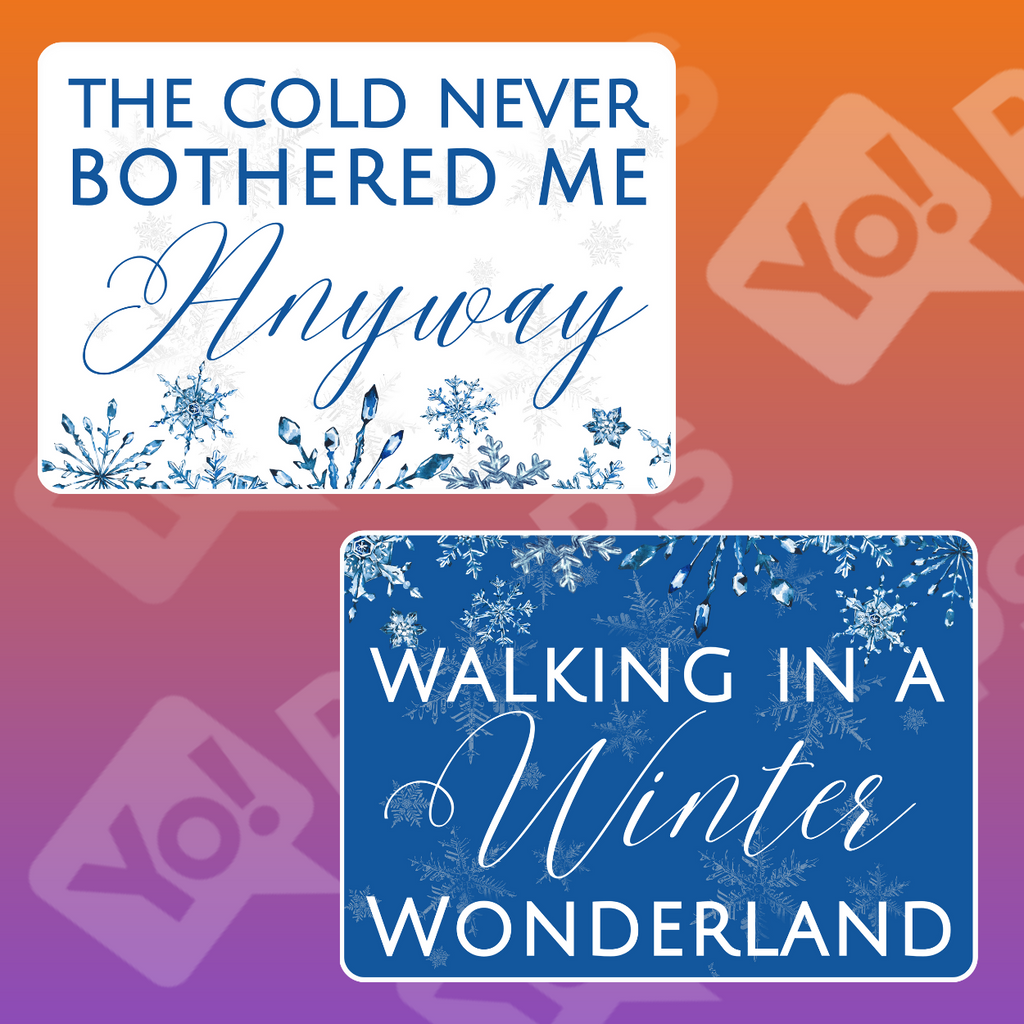 Snowflake Holiday Prop - The Cold Never Bothered Me Anyway / Walking in a Winter Wonderland