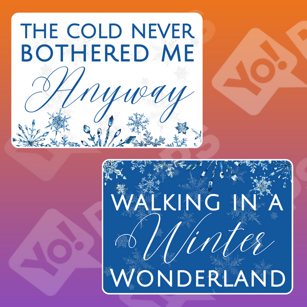 Snowflake Holiday Prop - The Cold Never Bothered Me Anyway / Walking in a Winter Wonderland