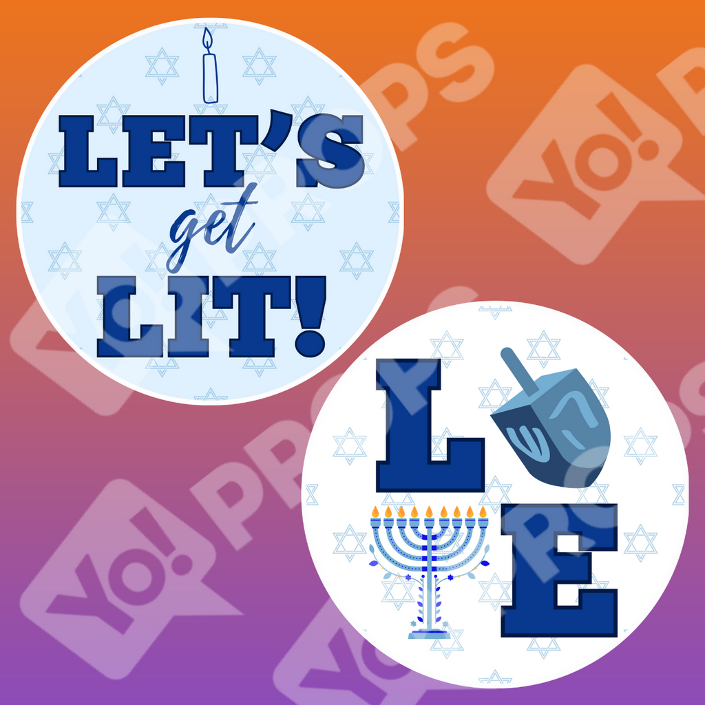 Hanukkah 2.0 Prop - Let's Get Lit / LOVE