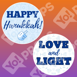 Hanukkah 2.0 Prop - Happy Hanukkah / Love and Light