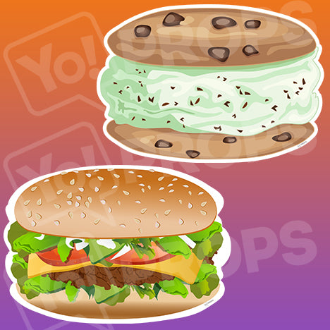 Food prop – Ice Cream Sandwich/Hamburger