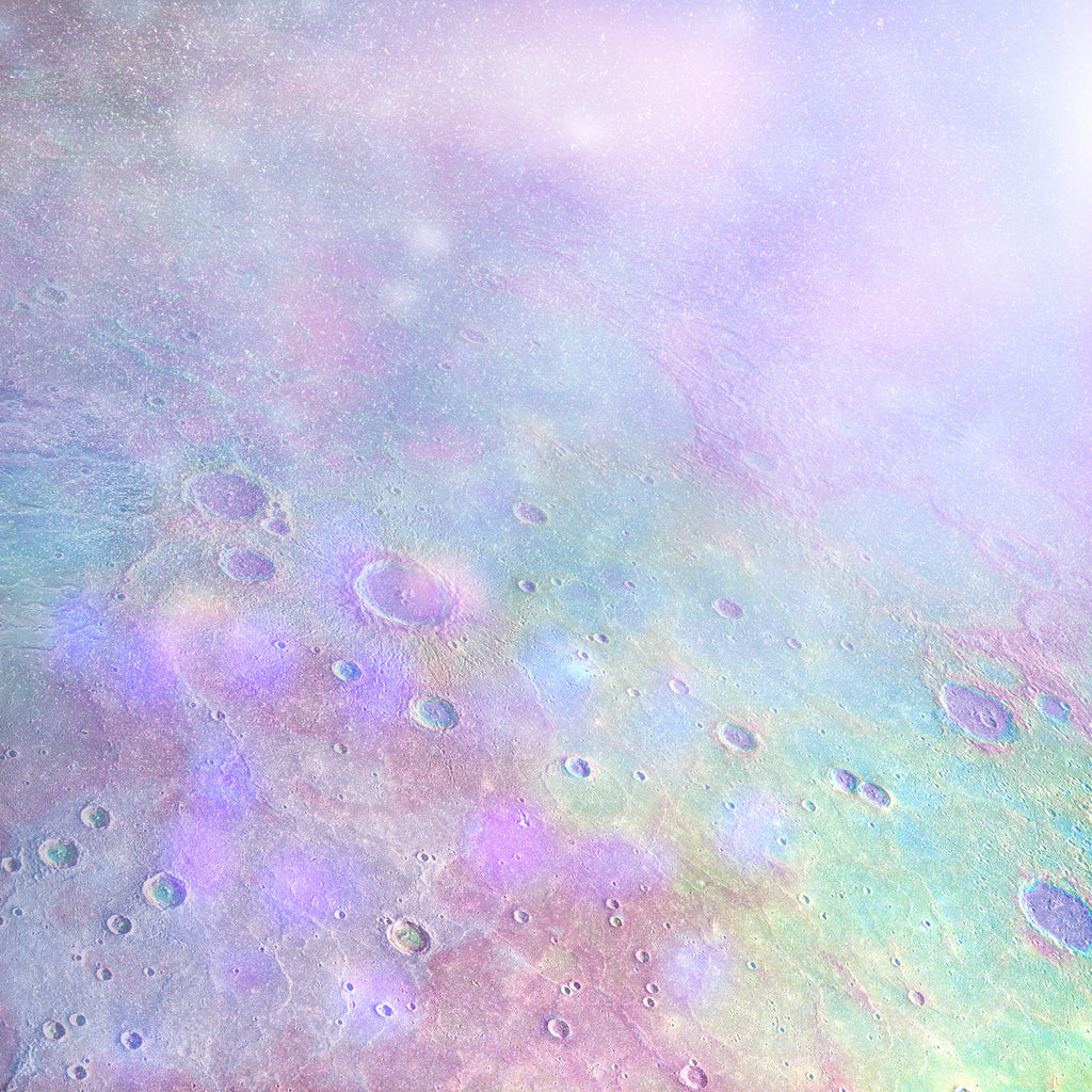 Iridescent Planet Outer Space Background