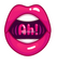 "Ah" Pink Lips Sticker