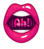 "Ah" Pink Lips Sticker