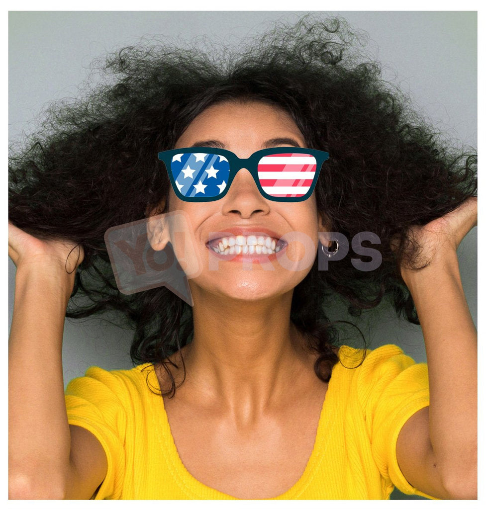 American Flag Glasses