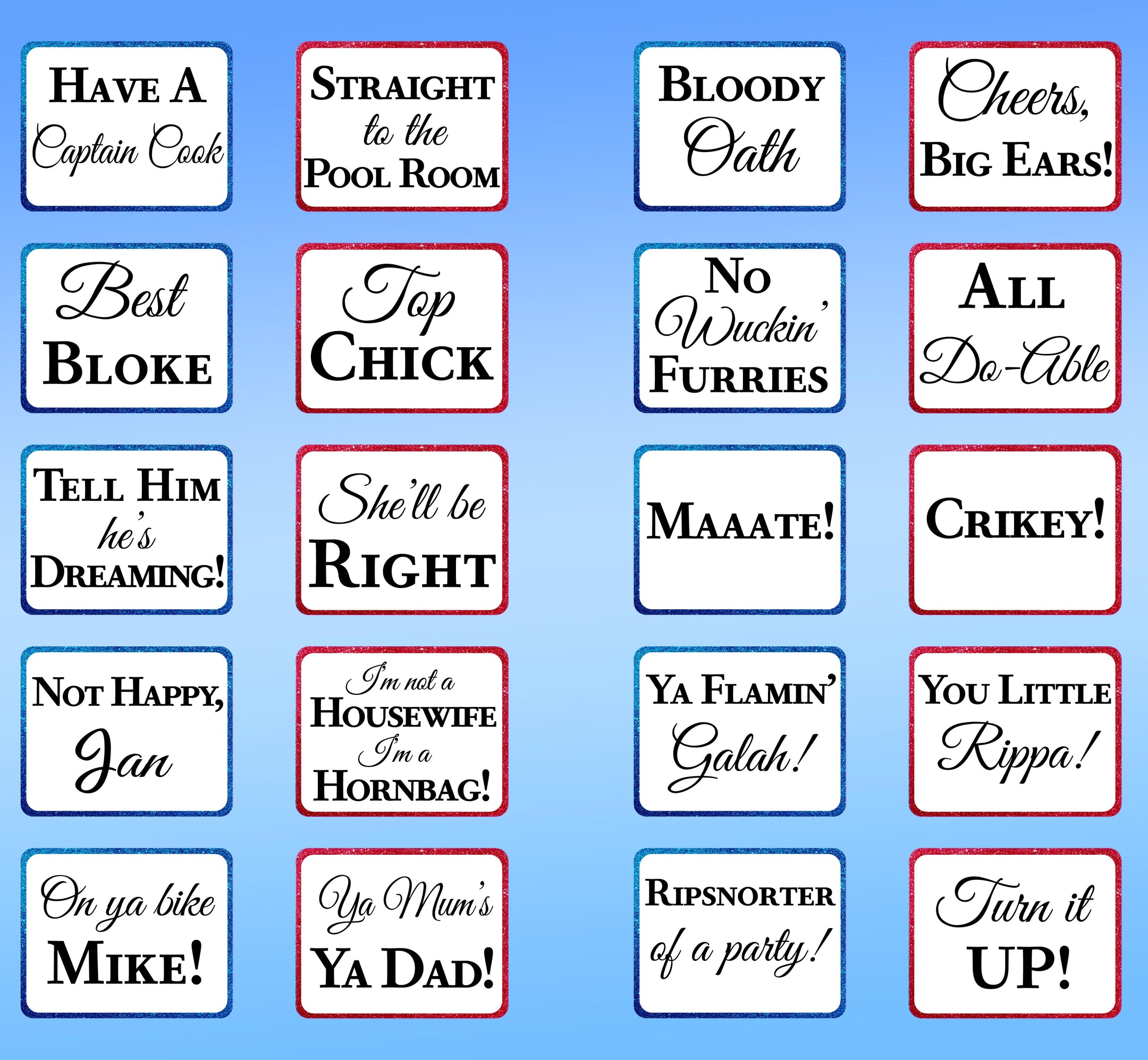 Aussie Slang – Yo Props