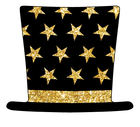 Black and Gold Top Hat