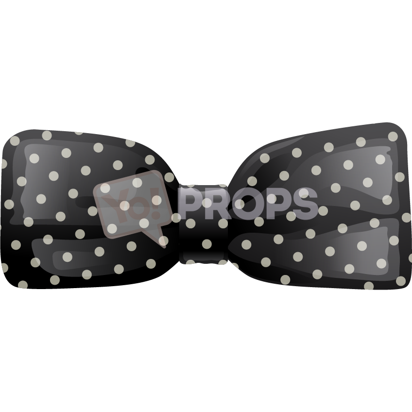 Black Polka Dot Bowtie