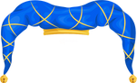 Blue & Gold Jester Hat