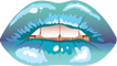 Aqua Blue Lips