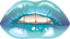 Aqua Blue Lips