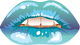 Aqua Blue Lips