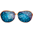 Blue Sparkle Glasses