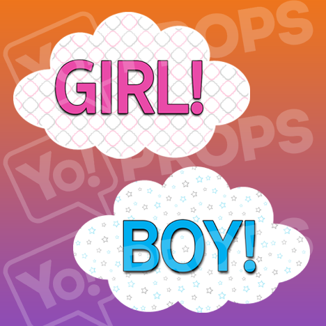 Baby Shower/Gender Reveal  Prop - Girl / Boy Baby