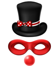 Clown Hat, Mask and Nose