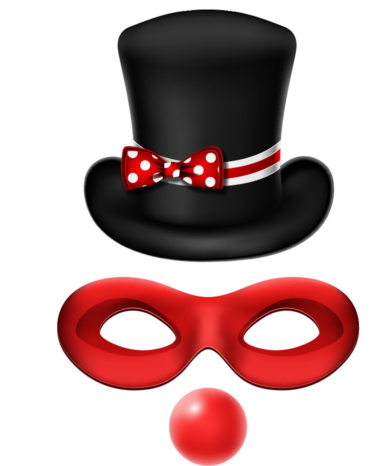 Clown Hat, Mask and Nose