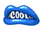 "Cool" Blue Lips Sticker