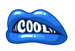 "Cool" Blue Lips Sticker