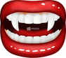 Glossy Red Vampire Fangs