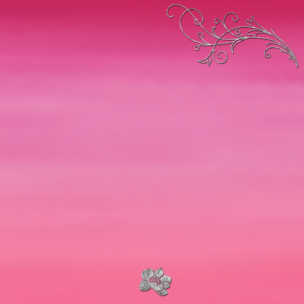 Pink Glass Silver Background